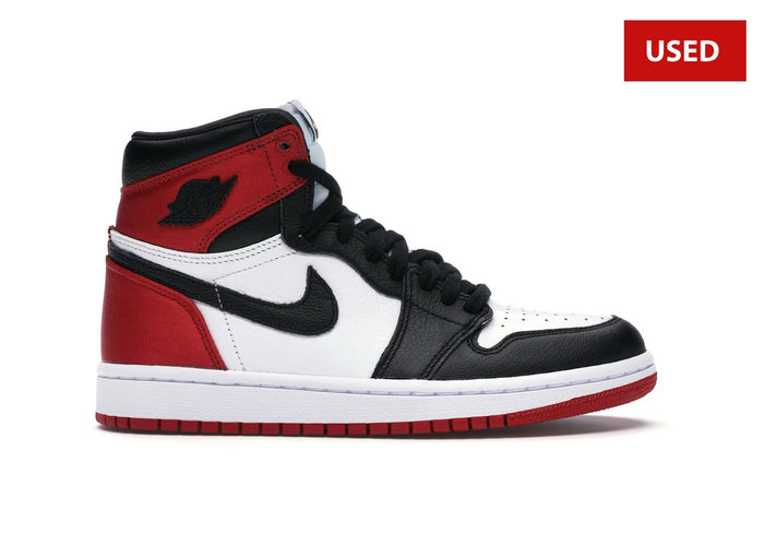 (USED) Jordan 1 Retro High Satin Black Toe (Women's) - Sz 8