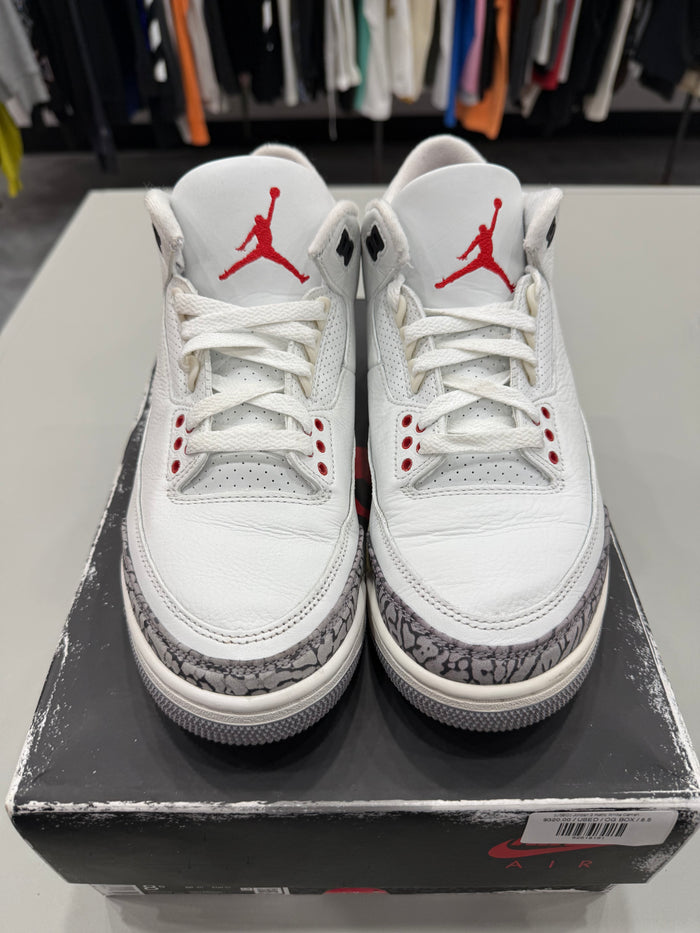 (USED) Jordan 3 Retro White Cement Reimagined - Sz 8.5 (2)