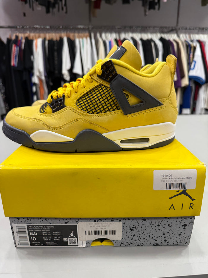 (USED) Jordan 4 Retro Lightning (2021) - Sz 8.5