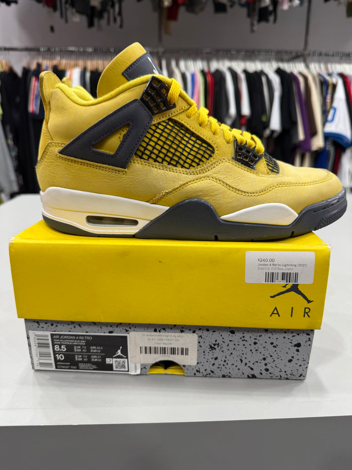 (USED) Jordan 4 Retro Lightning (2021) - Sz 8.5