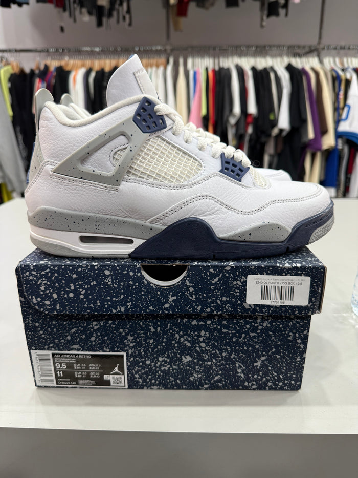 (USED) Jordan 4 Retro Midnight Navy - Sz 9.5