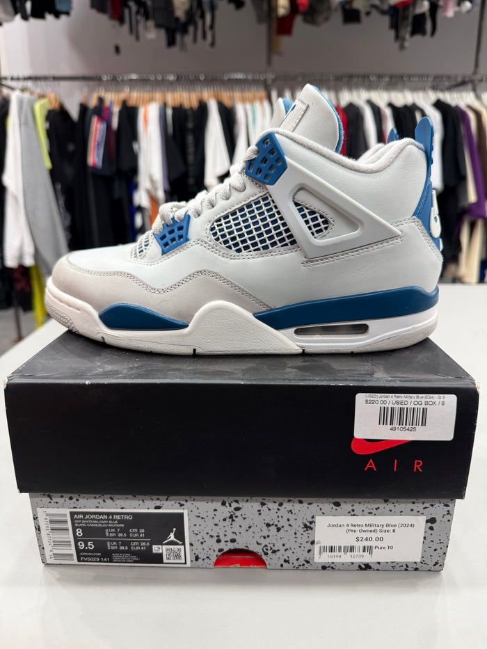 (USED) Jordan 4 Retro Military Blue (2024) - Sz 8