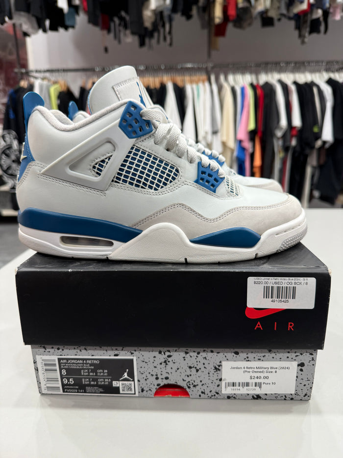 (USED) Jordan 4 Retro Military Blue (2024) - Sz 8