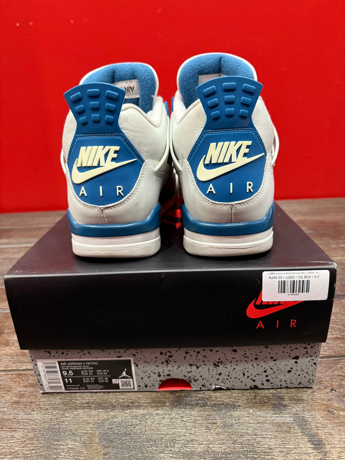 (USED) Jordan 4 Retro Military Blue (2024) - Sz 9.5