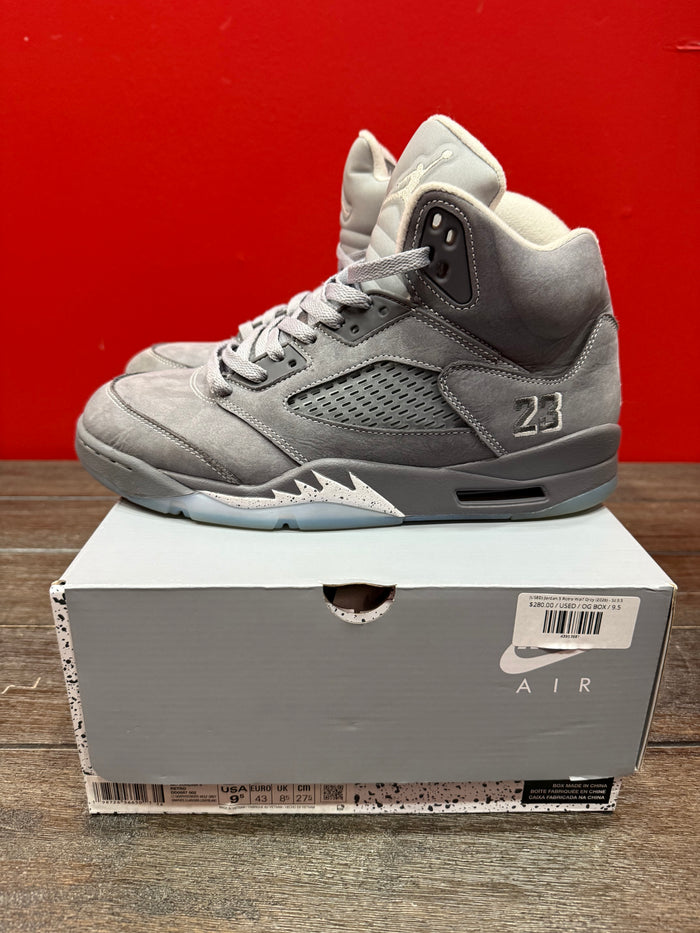 (USED) Jordan 5 Retro Wolf Grey (2026) - Sz 9.5