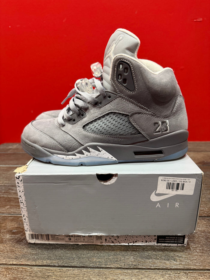 (USED) Jordan 5 Retro Wolf Grey (2026) - Sz 9