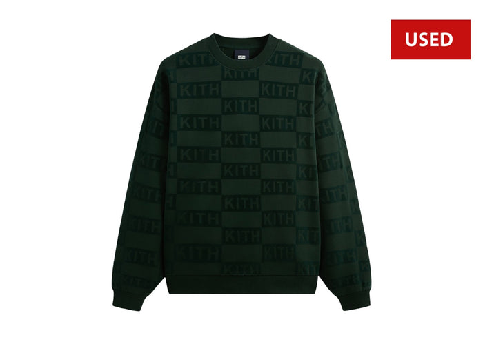(USED) Kith Flocked Monogram Nelson Crewneck 'Sandrift'