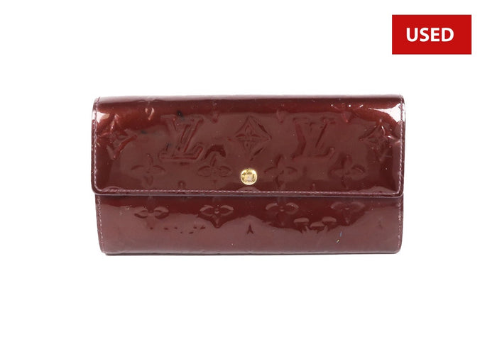(USED) LOUIS VUITTON LV Portefeuille Sarah Wallet Vernis Red