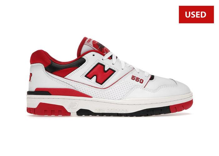 (USED) New Balance 550 White Red - Sz 11