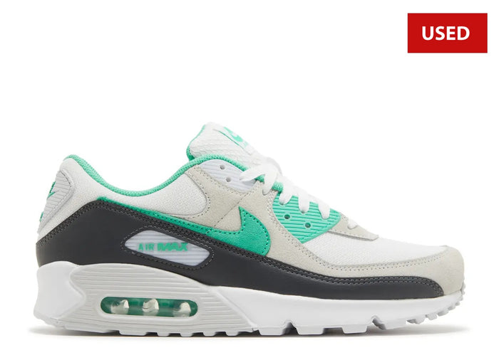 (USED) Nike Air Max 90 White Spring Green - Sz 13