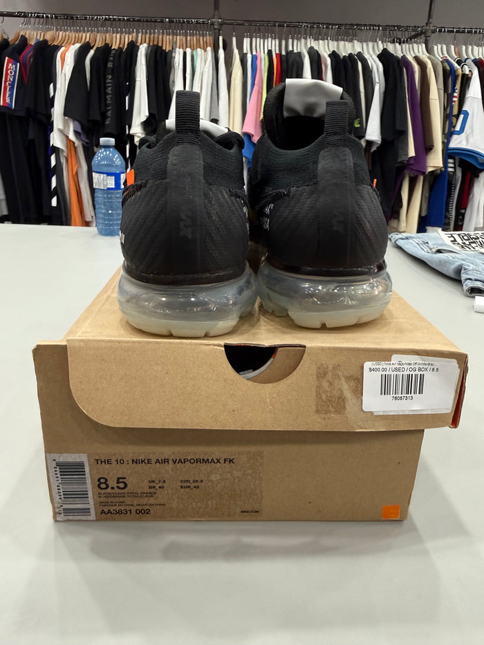 (USED) Nike Air VaporMax Off-White Black (2018) - Sz 8.5