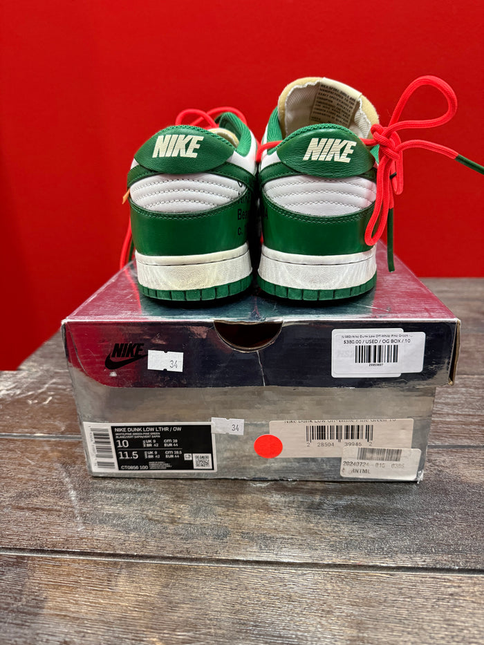 (USED) Nike Dunk Low Off-White Pine Green - Sz 10