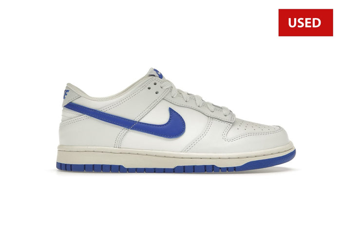 (USED) Nike Dunk Low White Hyper Royal (GS) - Sz 6.5