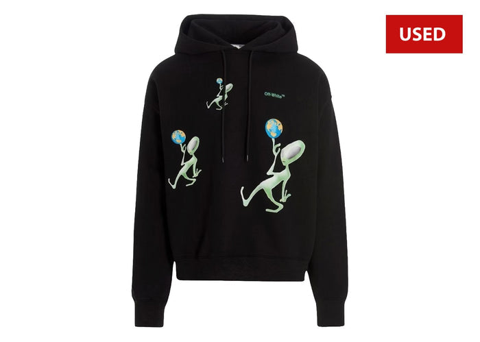 (USED) OFF-WHITE Alien Arrow Skate Fit Hoodie Black