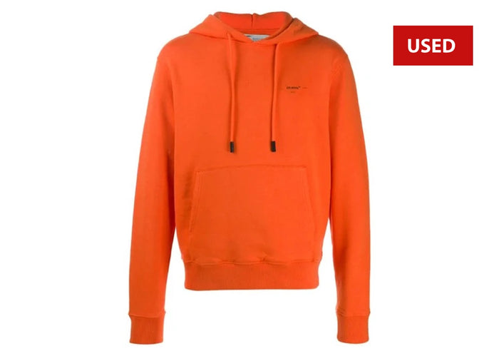 (USED) Off-White Logo Hoodie Orange