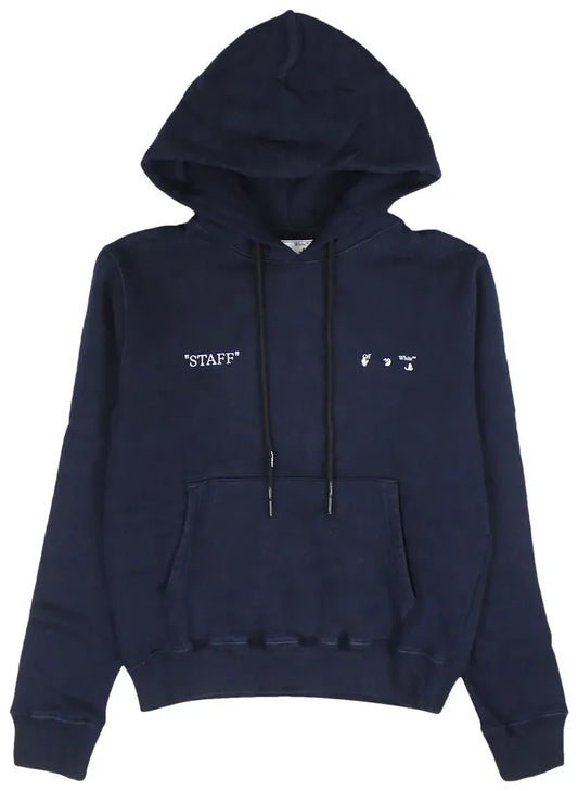 (USED) Off-White Staff Slim Hoodie 'Blue'