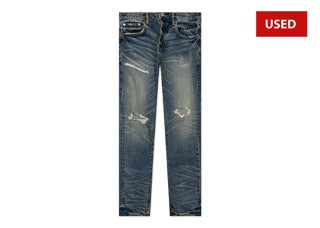 (USED) Purple Brand P001 - Mid Indigo Frayed Blowouts