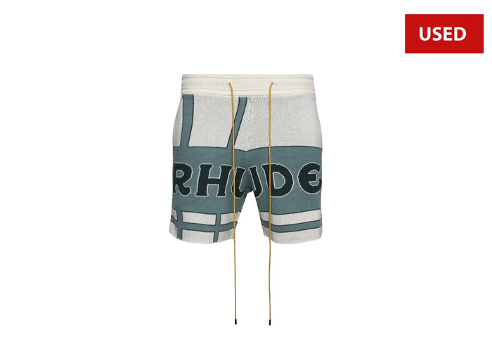 (USED) Rhude Palm Knit Short Ivory And Sage