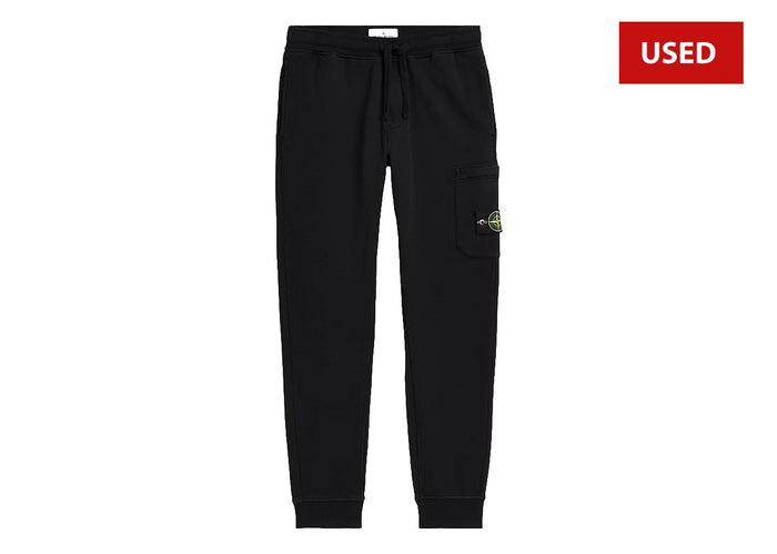 (USED) Stone Island Cotton Cargo Joggers Black
