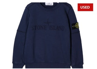 (USED) Stone Island Logo Crewneck Navy