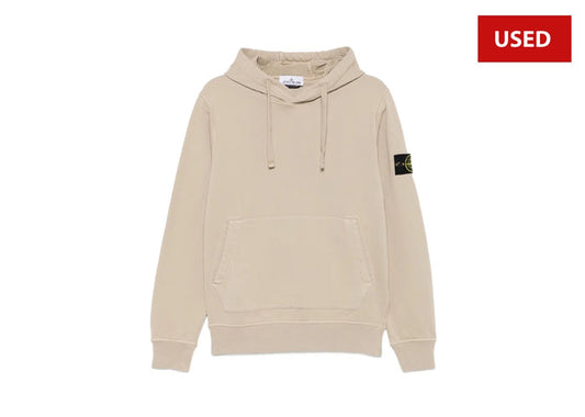 (USED)  Stone Island Logo Patch Hoodie Neutral