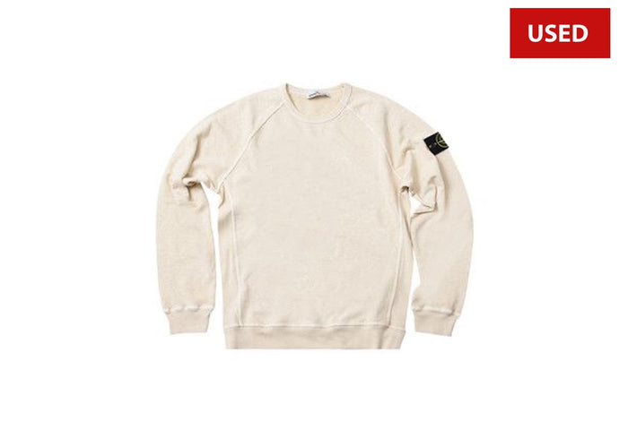 (USED) Stone Island Patch Logo Crewneck Sweatshirt 'Ivory'