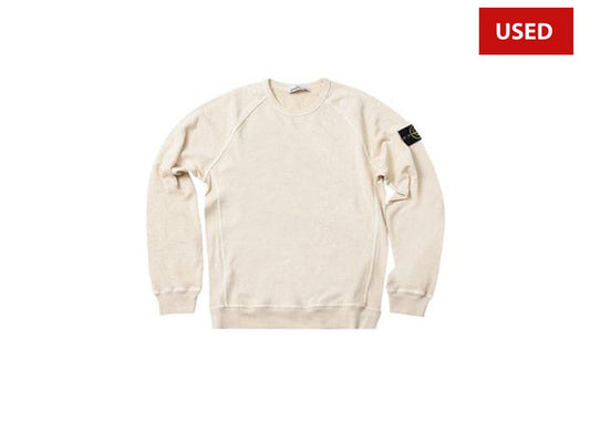 (USED) Stone Island Patch Logo Crewneck Sweatshirt 'Ivory'