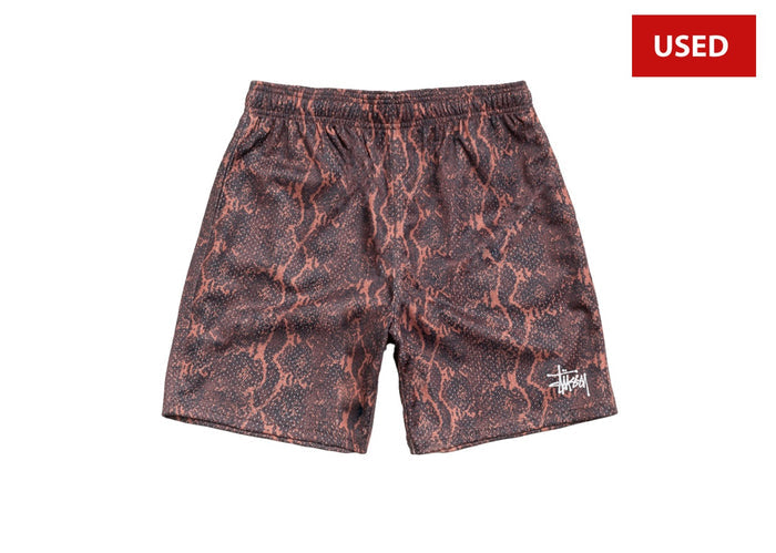 (USED) Stüssy Men's Mesh Short Basic Snake
