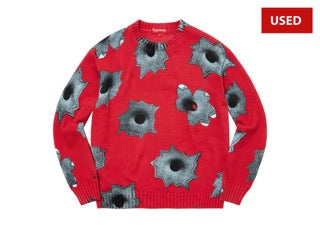 (USED) Supreme Nate Lowman Sweater Red