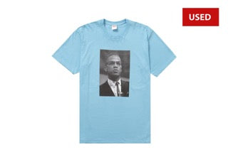 (USED) Supreme Roy DeCarava Malcolm X Tee Light Slate