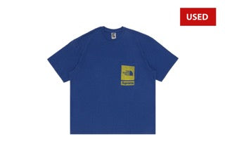 (USED) Supreme x The North Face Printed Pocket Tee Navy