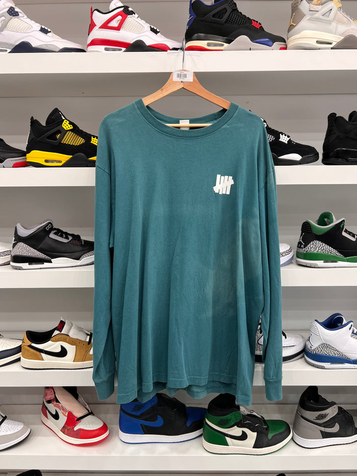 (USED) Undefeated Logo Long Sleeve Cyan