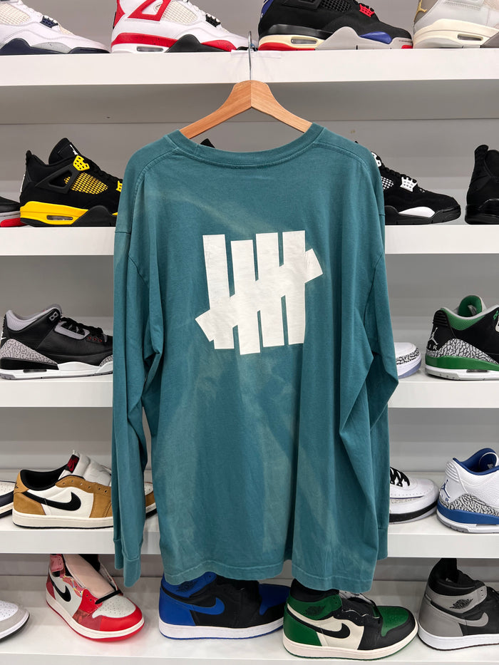 (USED) Undefeated Logo Long Sleeve Cyan