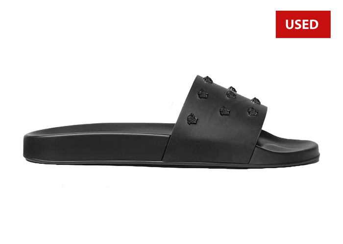 (USED) Versace Medusa Head Slides Black - Sz 9
