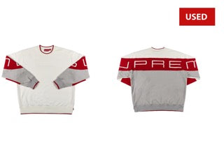 (USED)Supreme Stretch Crewneck White