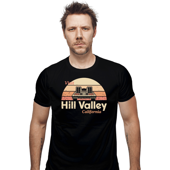 Daily_Deal_Shirts Fitted Shirts, Mens / Small / Black Visit Hill Valley