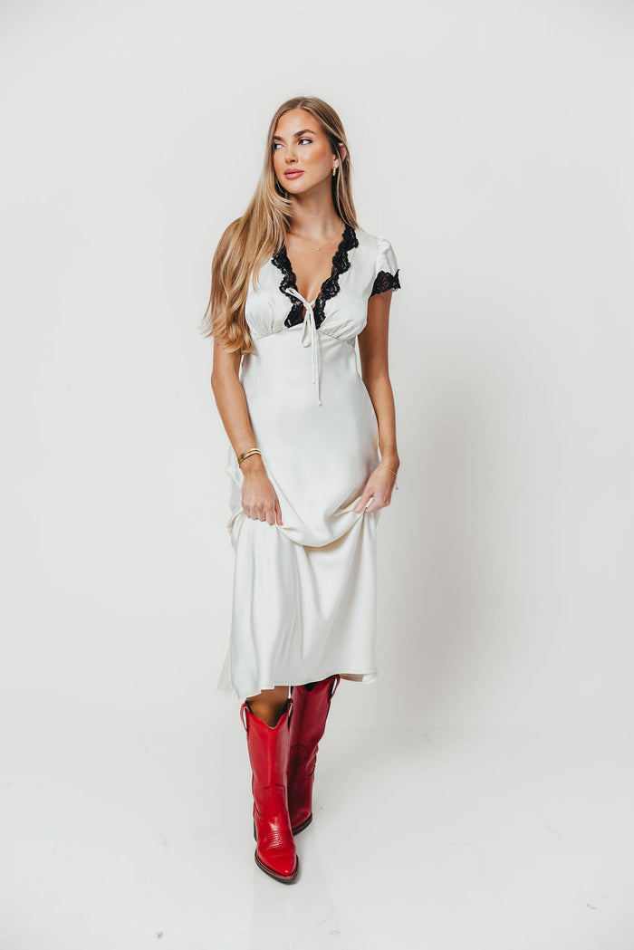 Vivienne Midi Dress in Cream