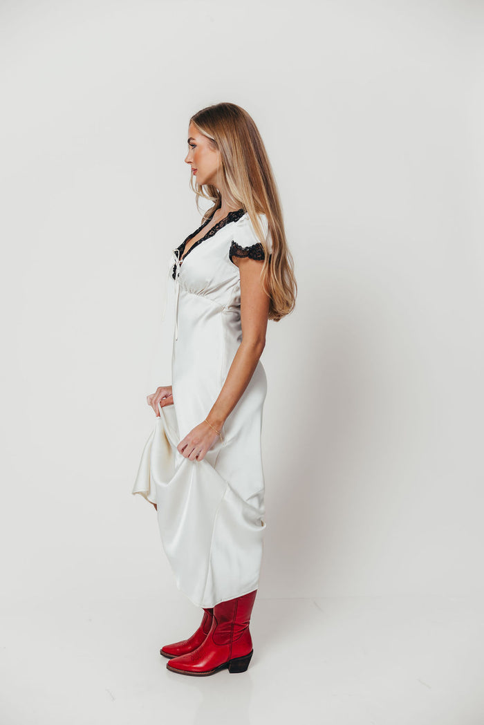Vivienne Midi Dress in Cream