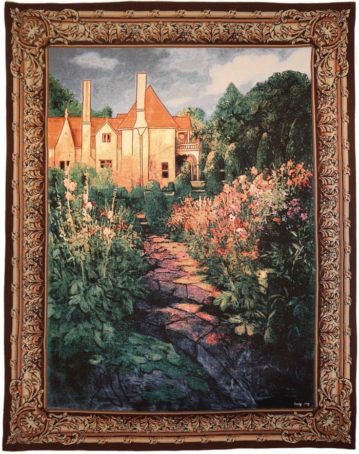WH-GARDEN | Garden with Summer Flowers Tapestry Wall Hanging