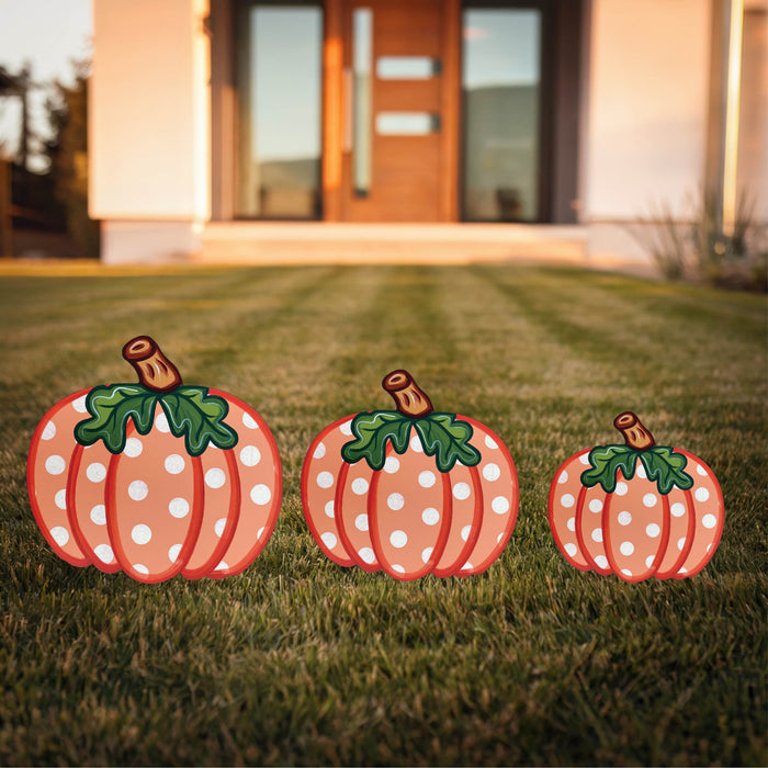 Whimsical Polka Dot Pumpkin