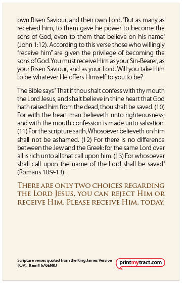 Who Is Jesus? And What Will You Do With Him? (KJV)