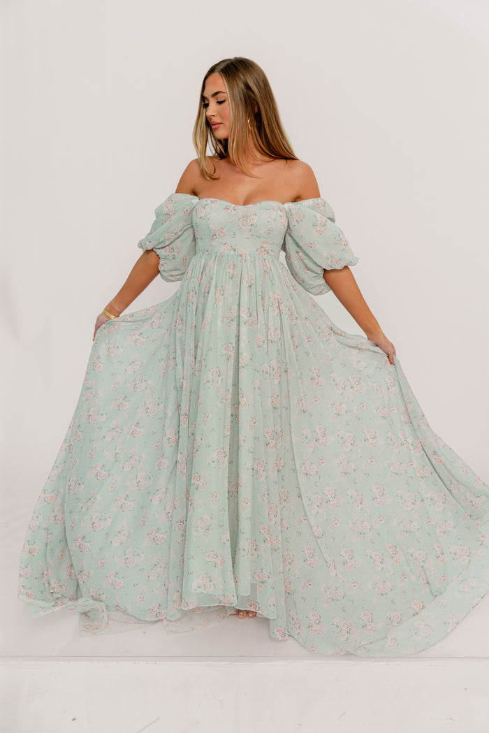 Willow Maxi Dress in Cottage Sage