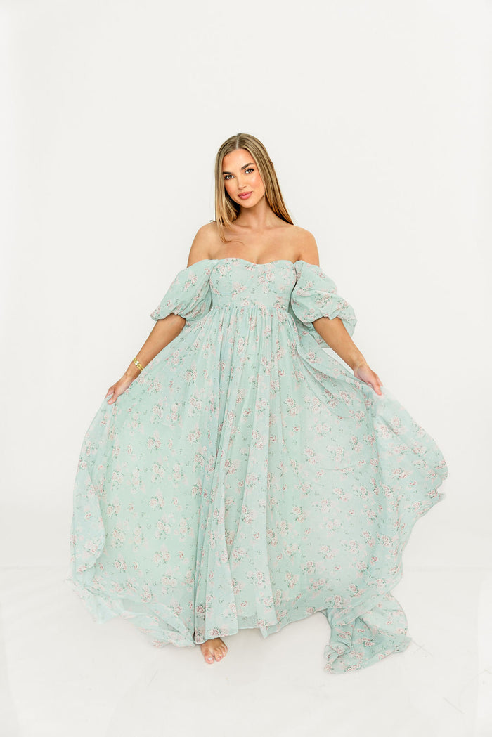 Willow Maxi Dress in Cottage Sage