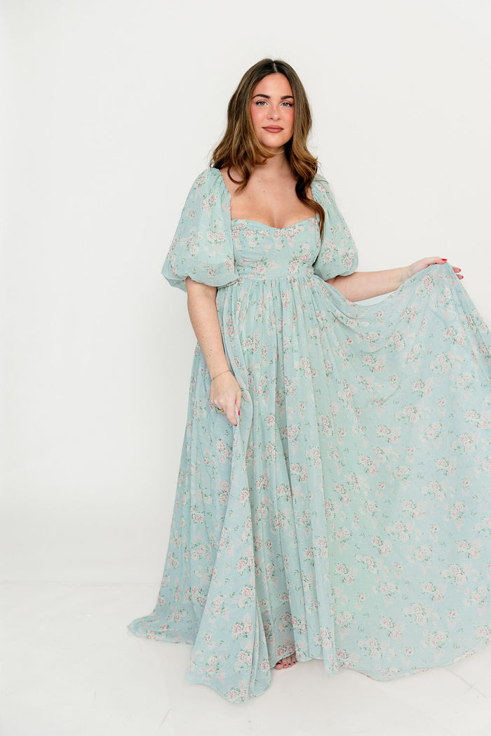 Willow Maxi Dress in Cottage Sage