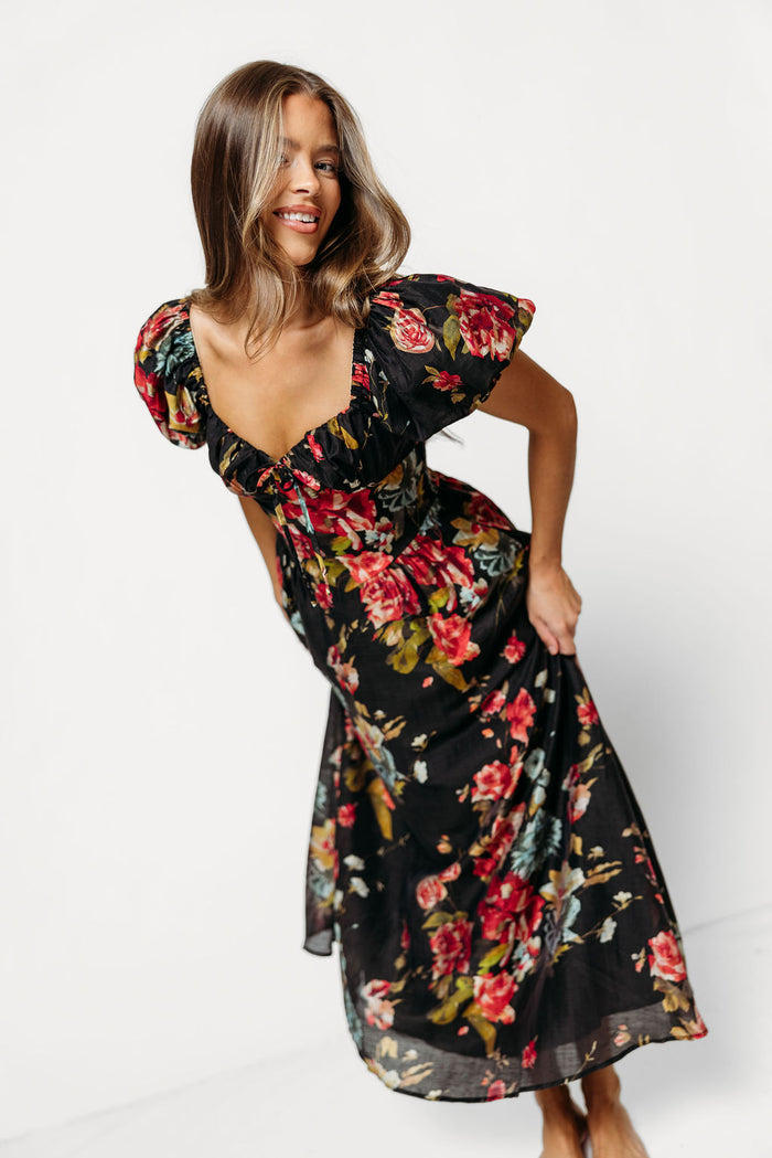 Winslet Maxi Dress in Black Floral *9/9 PRE-ORDER*