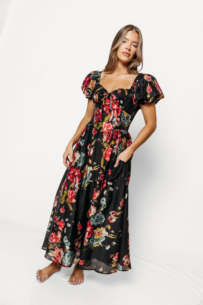 Winslet Maxi Dress in Black Floral *9/9 PRE-ORDER*