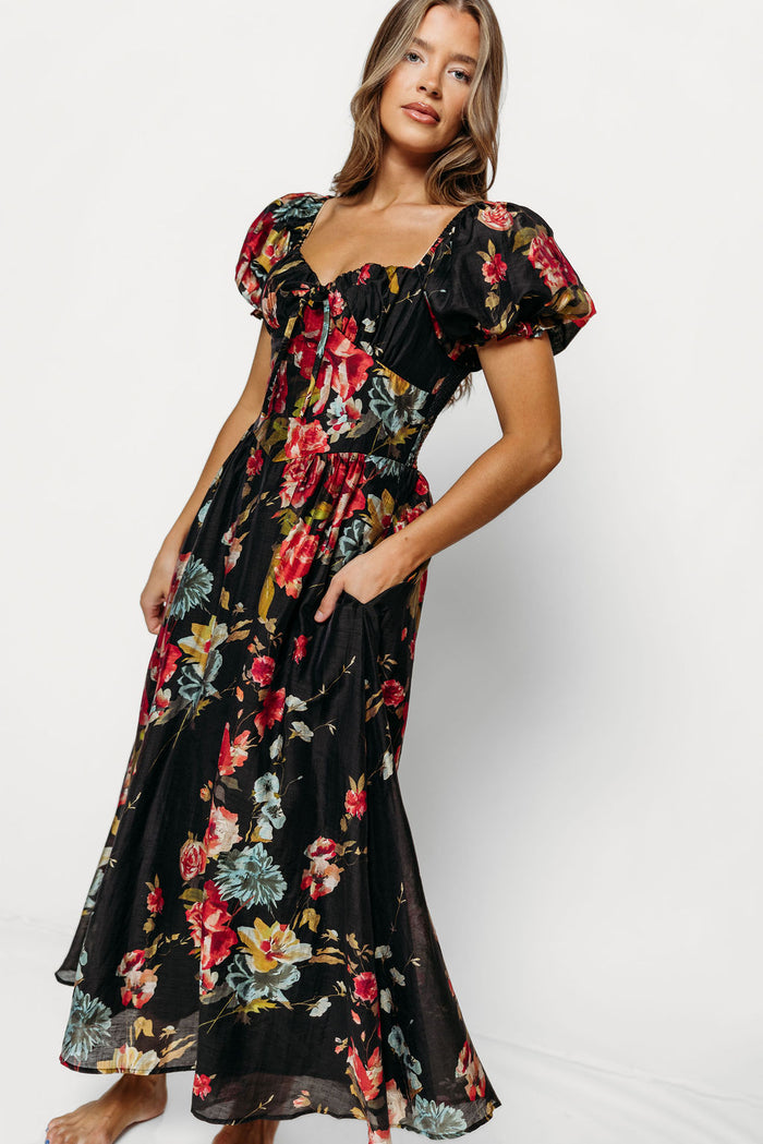 Winslet Maxi Dress in Black Floral *9/9 PRE-ORDER*