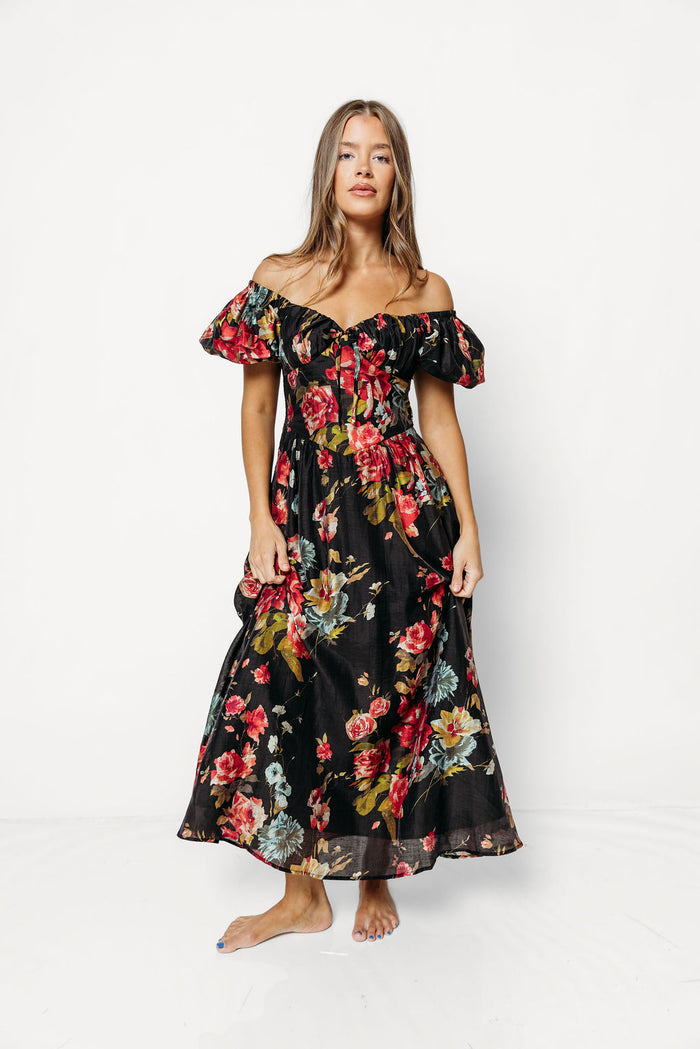 Winslet Maxi Dress in Black Floral *9/9 PRE-ORDER*