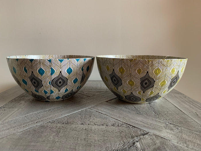 Wola Nani Eyes Round Paper Mache Bowls