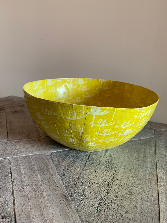 Wola Nani Floral Paper Mache Bowls